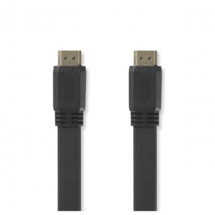 Câble HDMI® haute vitesse plat avec Ethernet | Connecteur HDMI™ - Connecteur HDMI™ | 3,0 m | Noir