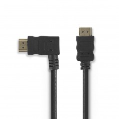 Câble HDMI™ Haute Vitesse avec Ethernet | Connecteur HDMI - Connecteur HDMI Coudé vers la Gauche | 1,5 m | Noir
