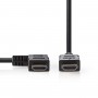Câble HDMI™ Haute Vitesse avec Ethernet | Connecteur HDMI - Connecteur HDMI Coudé vers la Gauche | 1,5 m | Noir