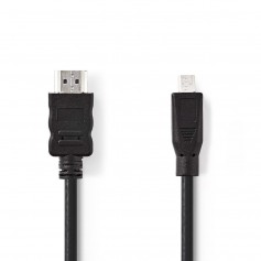 Câble HDMI™ Haute Vitesse avec Ethernet | Connecteur HDMI - Micro-connecteur HDMI | 2,0 m | Noir