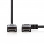 Câble HDMI™ Haute Vitesse avec Ethernet | Connecteur HDMI™ - Connecteur HDMI™ Coudé vers la Droite | 1,5 m | Noir