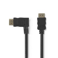 Câble HDMI™ Haute Vitesse avec Ethernet | Connecteur HDMI™ - Connecteur HDMI™ Coudé vers la Gauche | 1,5 m | Noir