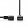 Câble HDMI™ Haute Vitesse avec Ethernet | Connecteur HDMI™ - Connecteur HDMI™ Coudé vers la Gauche | 1,5 m | Noir