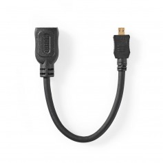 Lot de 50 : Câble HDMI™ Haute Vitesse avec Ethernet | Connecteur HDMI™ | Micro Entrée HDMI™ | 0,2 m | Noir