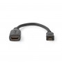 Lot de 50 : Câble HDMI™ Haute Vitesse avec Ethernet | Connecteur HDMI™ | Micro Entrée HDMI™ | 0,2 m | Noir