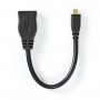 Câble HDMI™ Haute Vitesse avec Ethernet | Micro-connecteur HDMI™ - HDMI™ Femelle | 0,2 m | Noir