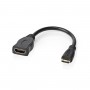 Câble HDMI™ Haute Vitesse avec Ethernet | Mini-Connecteur HDMI™ - HDMI™ Femelle | 0,2 m | Noir