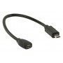 Câble MHL 5-pin Micro USB B mâle - Micro USB B femelle à 5 broches 0.20 m Noir