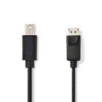 Câble Mini DisplayPort vers DisplayPort | Mini DisplayPort Mâle - DisplayPort Mâle | 2,0 m | Noir