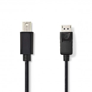 Câble Mini DisplayPort vers DisplayPort | Mini DisplayPort Mâle - DisplayPort Mâle | 2,0 m | Noir