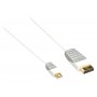 Câble Mini DisplayPort vers DP Mini DisplayPort Mâle - Display Port Mâle 1.00 m Blanc