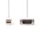 Câble Mini DisplayPort vers DVI | Mini DisplayPort Mâle - DVI-D Mâle à 24 + 1 Broches | 2,0 m | Blanc