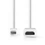 Câble Mini DisplayPort vers HDMI | Mini DisplayPort Mâle - HDMI Femelle | 0,2 m | Blanc