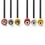 Câble Vidéo Composite | 3x RCA Mâles - 3x RCA Femelles | 5,0 m | Noir