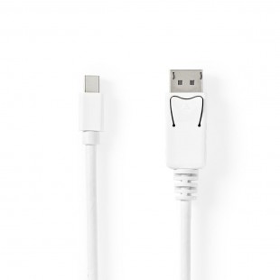 Mini DisplayPort vers Câble DisplayPort | 1.4 | Mini DisplayPort Mâle vers DisplayPort Mâle | 2,0 m | Blanc