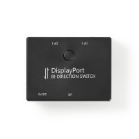 2 Ports | Commutateur DisplayPort Bidirectionnel | Noir