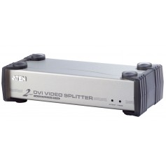 2-Port Avec Prise en Charge Audio Splitter DVI Argent