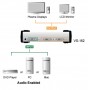 2-Port Avec Prise en Charge Audio Splitter DVI Argent