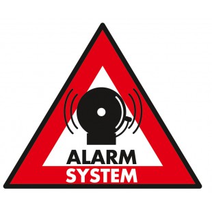 Autocollant système d'alarme 123 x 148 mm