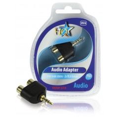 Adaptateur audio jack 3.5mm mâle stéréo vers 2 fiches RCA femelles