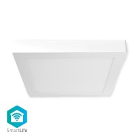 Éclairage de Plafond Intelligent avec Wi-Fi | Carré | 30 x 30 cm | Blanc Chaud à Blanc Froid | RGB Couleur | 1 400 lm | 18 W | D