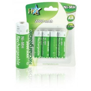 Batteries NiMH AA/LR6 1.2 V 2000 mAh 4-Ampoule