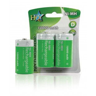 Batteries NiMH D / LR20 1,2 V 10000 mAh 2-blister