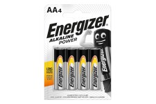 Piles alcalines AA 1.5 V Power 4-Blister