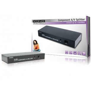 König répartiteur audio/vidéo composants 4 ports