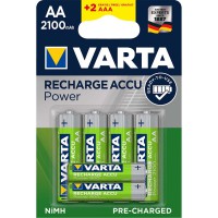 Batterie Rechargeable NiMH AA 1.2 V 2100 mAh 6-Blister