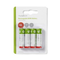 Pile Rechargeable Ni-MH AA | 1.2 V | 2 600 mAh | 4 pièces | Blister