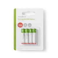 Pile Rechargeable Ni-MH AAA | 1.2 V | 700 mAh | 4 pièces | Blister