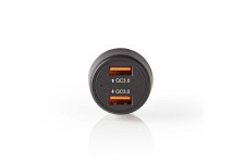 Chargeur de Voiture | 3.0 A | 2x USB (QC 3.0) | Noir