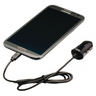 Chargeur de voiture 2.1 A Micro USB Noir