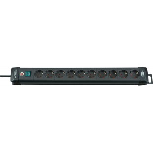 Prise d'extension Premium-Line 10 Voies 3.00 m Noir - Le contact de protection