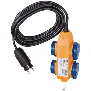 Rallonge de Câble d'Alimentation 5.00 m H07RN-F 3G1.5 IP44 Jaune