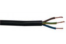 Câble d'alimentation H05VV-F 3G1.0 100 m Noir