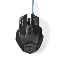 Souris Gamer | A câble | Eclairé | 2 400 ppp | 7 boutons