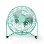 Metal Mini Fan | 15 cm Diameter | USB Powered | Turquoise