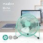 Metal Mini Fan | 15 cm Diameter | USB Powered | Turquoise