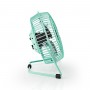 Metal Mini Fan | 15 cm Diameter | USB Powered | Turquoise