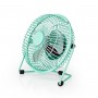Metal Mini Fan | 15 cm Diameter | USB Powered | Turquoise