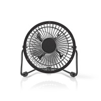 Mini Ventilateur en Métal | 10 cm de Diamètre | Alimenté par USB | Noir