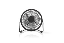 Mini Ventilateur en Métal | 10 cm de Diamètre | Alimenté par USB | Noir