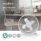 Lot de 4 : Ventilateur de Bureau Rétro | Diamètre 25 cm | 2 vitesses | Blanc