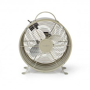 Lot de 4 : Ventilateur de Bureau Rétro | Diamètre 25 cm | 2 Vitesses | Gris