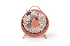 Lot de 4 : Ventilateur de Bureau Rétro | Diamètre 25 cm | 2 Vitesses | Rose Vintage