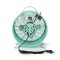 Lot de 4 : Ventilateur de Bureau Rétro | Diamètre 25 cm | 2 Vitesses | Turquoise