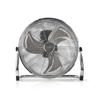 Lot de 3 : Ventilateur de Plancher | 40 cm de Diamètre | 3 Vitesses | Chrome