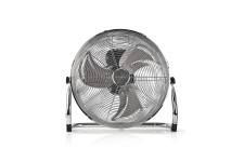 Lot de 3 : Ventilateur de Plancher | 40 cm de Diamètre | 3 Vitesses | Chrome